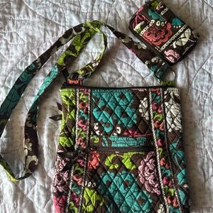 Vera Bradley Crossbody Hobo purse and wallet
